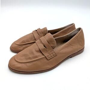 Frye Faith Slip-On Loafer Shoes Round Toe Women's Tan Size US7M EU37.5
